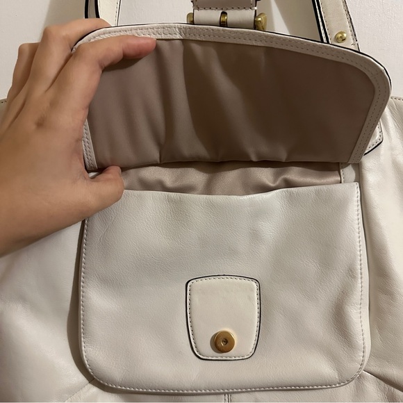Coach Campbell Off White Leather Shoulder Tote Bag - Picture 12 of 12
